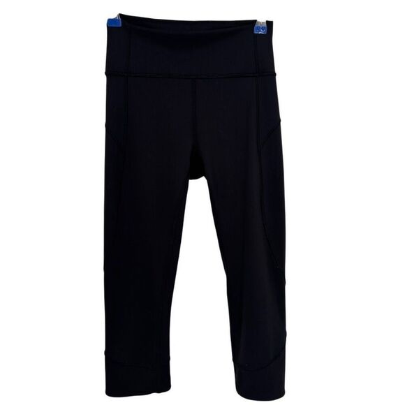 Lululemon In Movement Crop Everlux 19" Leggings Black Size 4‎ - Picture 3 of 9